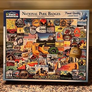 White Mountain 1000 Piece Puzzle: National Park Badges